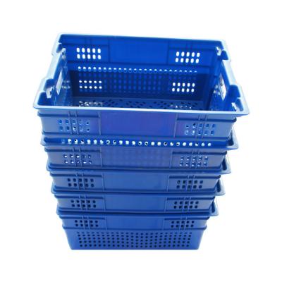 China Stacking Plastic Crate for Bread Vegetable and Fruit Packaging Box HDPE Construction for sale