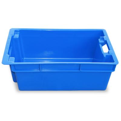 China Made Easy to Clean Stacking Plastic Meat Crate with Customized Color and Stackable for sale