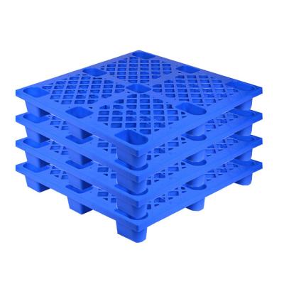 China Most Popular 9 Feet Lightweight Euro Pallet Single Faced 9-Face Nestable with Large Load Capacity Leg Plastic Pallet for sale