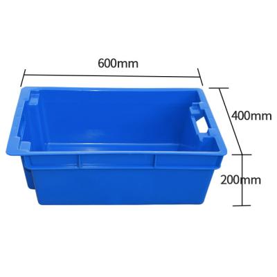 China Customized Logo HDPE Collapsible Plastic Foldable Transport Egg Crate Moving Tote Box Container for sale