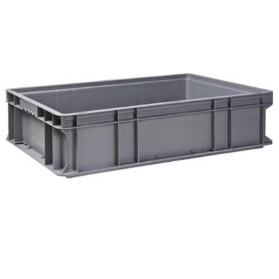 China Storage Stackable Plastic Eu Box Heavy Duty Large Pp Solid Logistic Turnover Crate for sale