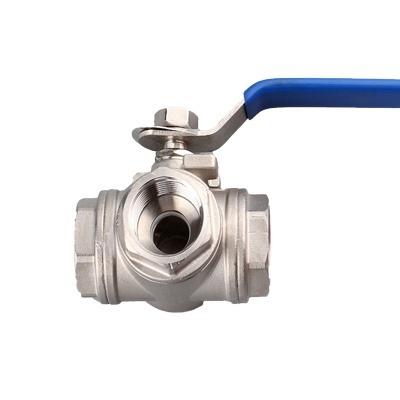 China General China Industrial Three Way Threaded Ball Valve, High Quality 304&316 Stainless Steel for sale