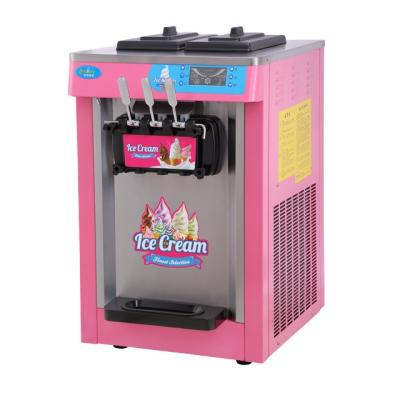 China High quality table top 3 flavor factory snack food soft serve ice cream machine commercial maker for sale