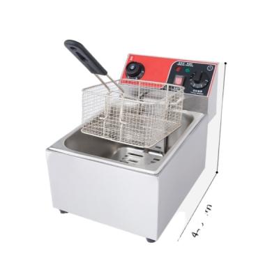 China DF-81D Restaurant Commercial Electric Deep Fryer Chip Kfc French Countertop Fry Chicken Fryer Snack Deep Fryer Machine for sale