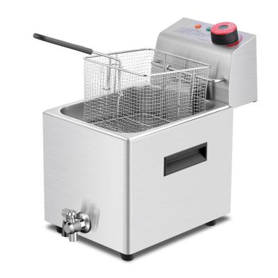 China Commercial Electric Deep Top Table Chip Kfc Chicken Fryer Counter Restaurant HEF-6L Deep Fryer Machine for sale