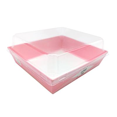 China China factory wholesale recyclable take away kraft paper rown sandwich bakery cookie boxes with clear lid for sale