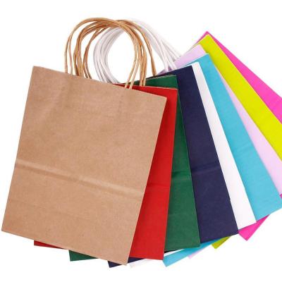 China Recyclable Luxury Biodegradable Kraft Paper Gift Bag With Custom Logo Design for sale