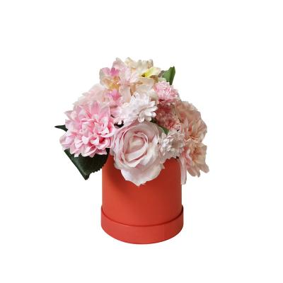 China Recyclable Cheap Custom Paper Box Lid Cool Pink Party Flowers Round Cardboard Packaging Box Made in China for sale