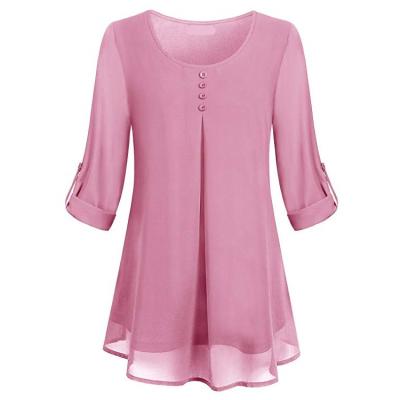 China Spring/Summer 2022 Anti-Shrink Casual Shirts Women Tops Women's Tops Fashion Women's Chiffon Shirts for sale