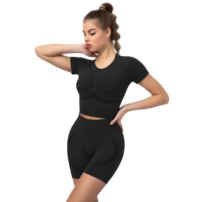 China Eco-friendly New Fashion Standard Sports Running Tight Stretch Fitness Wear Shorts High Waist Fitness Wear for sale