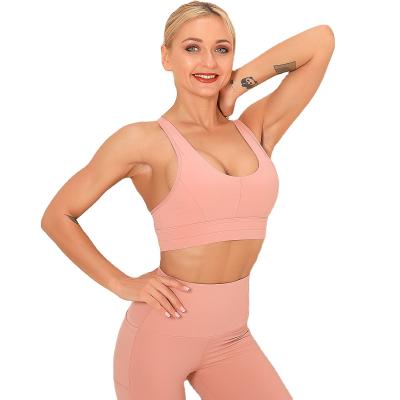 China Eco-Friendly Factory Directly Supply Beautiful Seamless Crop Top Bra Workout Women Yoga Back Activewear for sale