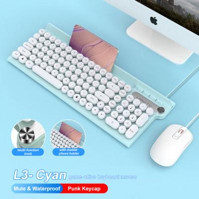 China Portable Anti-ghosting Mouse Wired Keyboard Set For Desktop PC USB Keyboard Gaming Computer Gamer Phone Holder Stand Panel For Gaming Home Office for sale