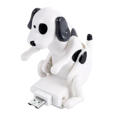 China Mobile Phone Typing Creative Cute Humping Moving Spotted Dog Toy Smartphone Cable Charger Data 1M Charging Line Cell Phone Accessories for sale