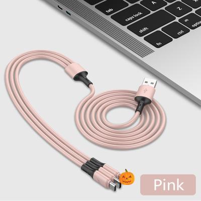 China As shown Three-in-one 5A fast charging data cable for Apple, Android, and Type-C phones for sale