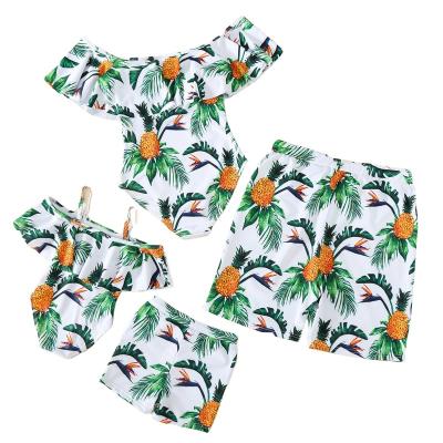 China Breathable Matching Family Swimwear One Piece Swimsuit For Mom And Daughter Swimsuits Women Men Kids Boy Baby Kid Beach Swimwear for sale