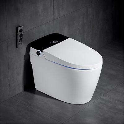 China Automatic Operation Water Temperature Remote Control Ceramic Flush Smart Toilet System Luxury Floor Standing Siphonic Flush Smart Toilet for sale