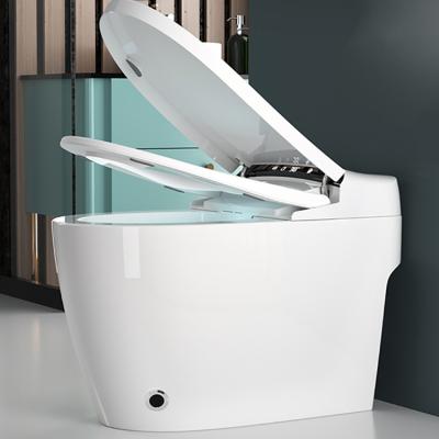 China Modern western luxury flush one piece smart toilet automatic operation mode intelligent electric ceramic toilet bowl closestool WC for sale