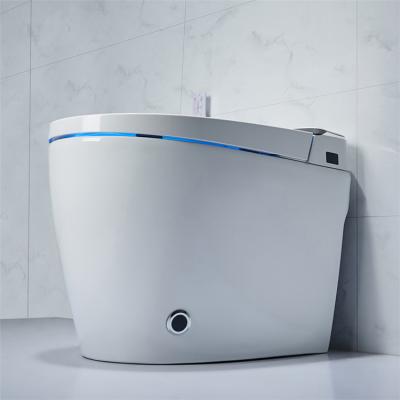 China Good Quality Auto Operation Toilet Smart Automatic Flush Electric Toilet Bowl One Piece Commode Intelligent Sensor WC With Drop Down Water Tank for sale