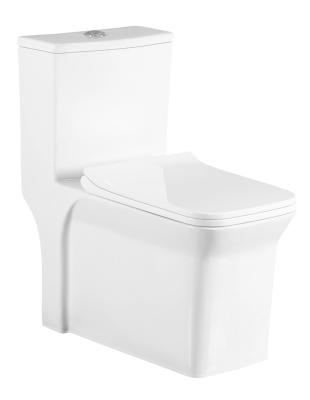 China New Design Double Flush Mount Office Apartment One Piece Hospital Flush Double Siphonic Toilet for sale