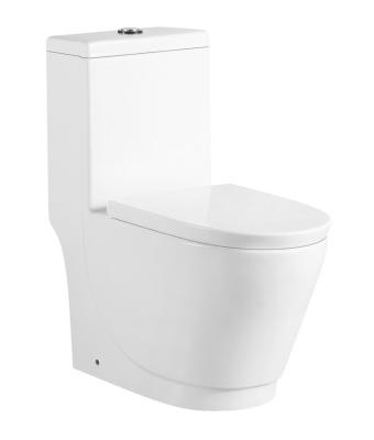 China New Design Double Flush School Hospital Ceramic Mall Strap Double Flush One Piece Toilet for sale