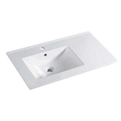 China Modern Good Quality Bathroom Villa Apartment Office Building Feather Edge Rectangular Basin for sale