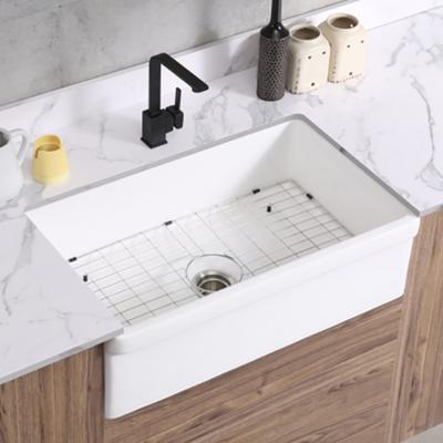 China Without Faucet European Art Style Cheap Price Kitchen Sink Rectangular Shape Ceramic Basin for sale