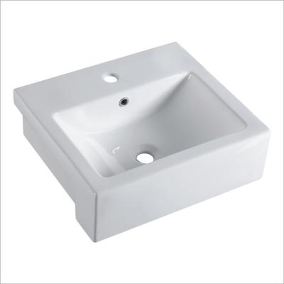 China Low Price 3D Modern Ceramic Design Office Building School Building Rectangular Worktop Basin for sale