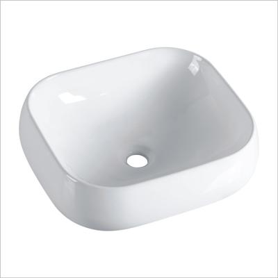 China New Design Modern Bathroom Mall School Hospital Building Ceramic Rectangular Wash Art Basin Sink Sanitary Ware for sale