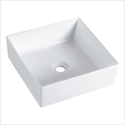 China Europe factory price Chaozhou worktop washbasin square art sinks modern ceramic mall apartment graphic design school for sale