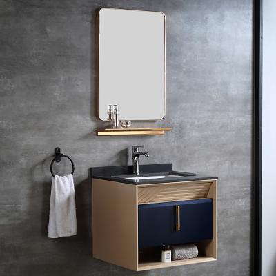 China New Design Top Quality Modern Home Decoration Modern Bathroom Cabinet Vanity With Smart Mirror for sale