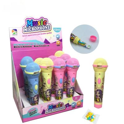 China Cartoon Toys 2023 Hot Selling Toy Lighting And Music Microphone Candy Light Microphone For Children for sale