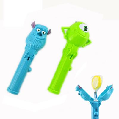 China Cartoon Toys Cartoon Character Lollipop Candy Toy Center Filled Hard Lollipop Hot Selling Candy for sale