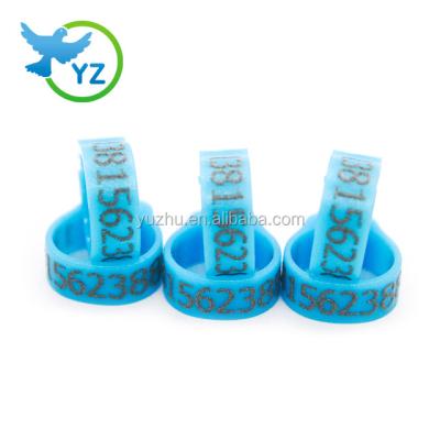 China New Sustainable Customizable BLUE Plastic Clip Ring With Name / Phone Number for sale