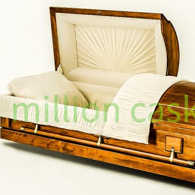 China Solid American Style Oak Casket / Coffin Funeral Supplies Wholesales for sale