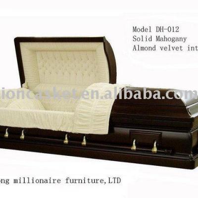 China American Style Casket Solid Mahogany Noble Marked for sale