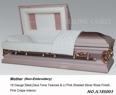 China American Style Mother PC Metal Casket-China Coffin Manufacturers (Without Embroidery) American Style for sale