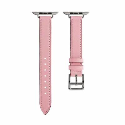 China Flexible Top Selling Genuine Leather Watch Strap for Apple Watch Band, Smart Watch Band for Apple iwatch Series 6 SE for sale