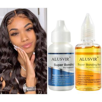 China Private Label Strong Extreme Strong Frontal Grip Lace Wig Glue Alcohol Free Hair Glue Adhesive & Remover Gule Lace Frontal Wig Glue Waterproof Hair Adhesive Set for sale