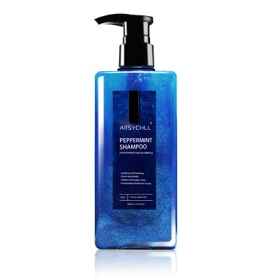 China Private Label Fragrance Replenishing Organic Stimulating Fragrance Cleansing Men Hair Care Treatment Perppermint Calming and Clarifying Shampoo for sale