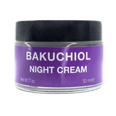 China Best Private Label Anti Wrinkle Nourishing Organic Anti Aging Skin Care Products Face Bakuchiol Retinol Night Cream Moisturizer for sale