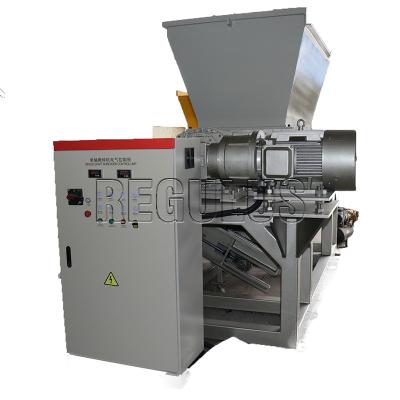 China multifunctional wooden/plastic/rubber/metal double shaft E-waste block shredder/barrel shredding machine for sale