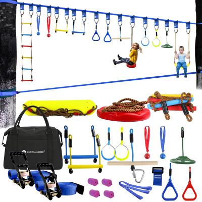 China Outdoor Sports or Balance Training American Backyard Fitness Ninja Warrior Outdoor Obstacle Course with Outdoor Swing for Kids for sale