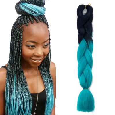 China Braided Crochet Braids Glowing 24Inch Twist Braids Hair Braiding Extensions Elephant Braids Synthetic Ombre Braiding Hair Wholesale for sale