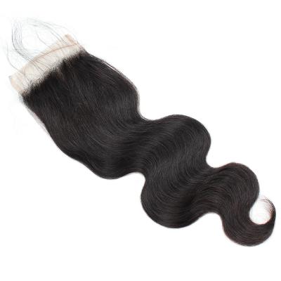 China Wholesale High Quality Cheap Human Hair Closure Barely Shedding Soft Thick Soft Body Wave Hd Virgin Remy Hair Black Color 4x4 for sale