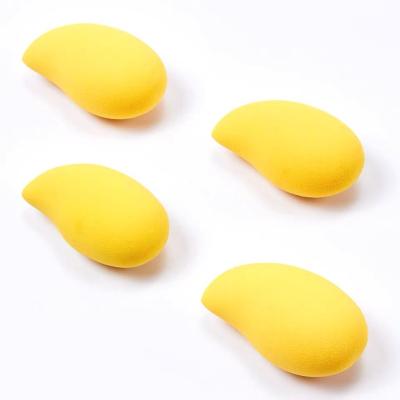 China Creative Makeup Facial Sponge Beauty Powder Egg Face Powder Sponge Liquid Cream Mango Shaped Non Latex Makeup Sponge for sale