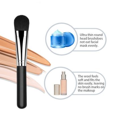 China Soft Touch Makeup Blending Brush Round Liquid Facial Mask Synthetic Base Makeup Brush Custom for sale