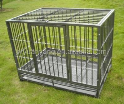 China Breathable Strong Heavy Duty Square Tube Large Dog Crate With Wheels For USA Market for sale