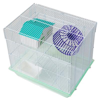 China Wholesale Breathable Luxurious Double Acrylic Hamster Cage For Hedgehog Hamster Guinea Pig Squirrel Cage With Include Accessories for sale