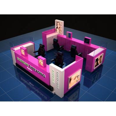 China New MDF Design Eyebrow Threading Trade Show Kiosk Display Store Furniture Design Counter From Chinese Seller for sale