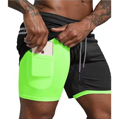 China Polyester Wholesale Clothing European Men 2 In 1 Workout Shorts Gym Lightweight Training 7